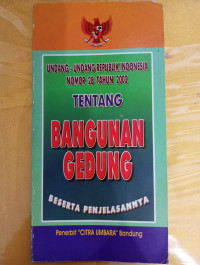 Image of UNDANG UNDANG BANGUNAN GEDUNG